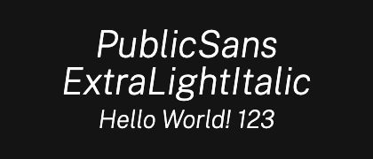 PublicSans-ExtraLightItalic