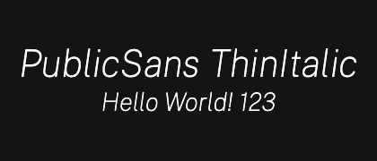 PublicSans-ThinItalic